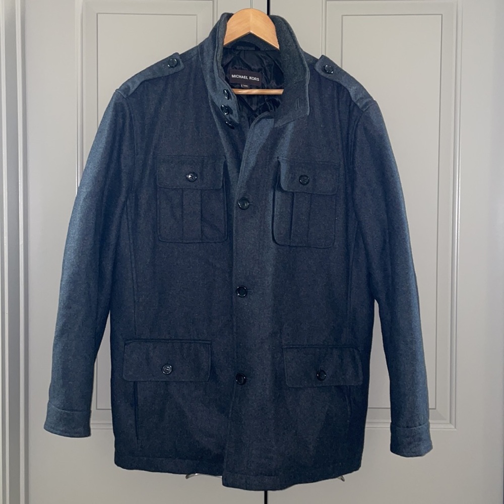Heavyweight Shacket in Dark Heather Grey